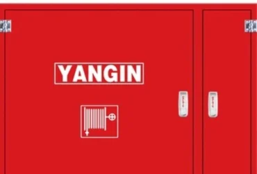 AS YANGIN Yangın Dolabı 70x90x23 Ölçülerinde 1”20 Mt Kauçuk Hortumlu 1”vanalı Sac Kapaklı Tüp Bölmeli